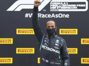 Hamilton celebrated 85th Victory of Grand Prix career by giving Black power salute