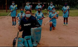 Chhattisgarh: Tribal girls trained by the Border Police on a helipad, chosen for the Indian Junior National Hockey team