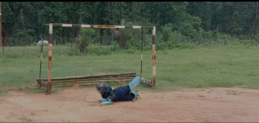 Chhattisgarh: Tribal girls trained by the Border Police on a helipad, chosen for the Indian Junior National Hockey team