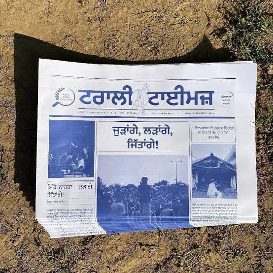 Revolting Farmers Launch Their Own Bilingual Newspaper ‘Trolley Times’