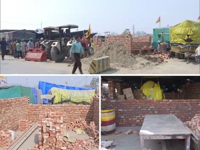 Farmers Build Brick Houses Singhu and Tikri border
