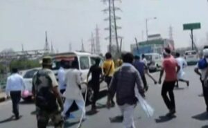 Farmers and BJP workers clashed in Ghazipur, on the UP-Delhi border