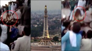 A woman gruesomely Harassed at Minaar-e-Pakistan by 400 men on 14th August: Is this what freedom means to the men of Pakistan?