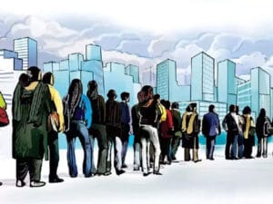 numbers of India’s labour force survey show a dip in unemployment even during a declining economy