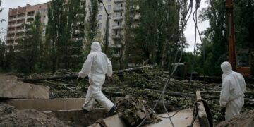 The Chernobyl disaster site reports increased gamma radiation levels
