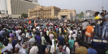 Thousands of Sri Lankans protest against the economic crisis in the country