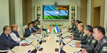 In Tashkent, Rajnath Singh holds talks with Uzbek, Kazakh counterparts
