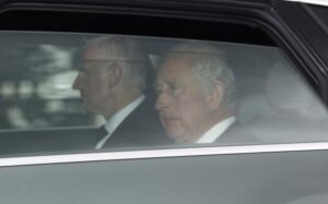Charles arrives at Buckingham palace as King