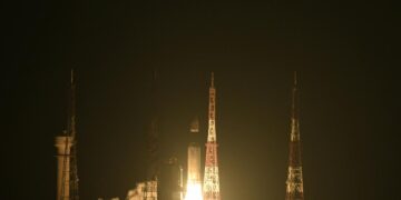 ISRO’s heaviest rocket with 36 satellites on board lifts off