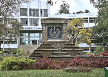 Protest by Bangalore University students after girl injured in accident on campus