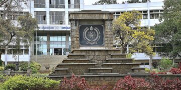 Protest by Bangalore University students after girl injured in accident on campus