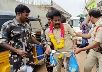 Sacked constable arrested for taking up bicycle yatra in Andhra Pradesh