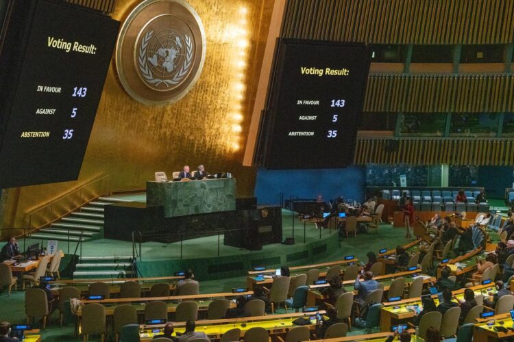 U.N. demands Russia reverse Ukraine annexations, India abstains from vote