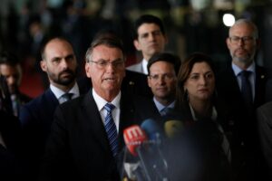 Bolsonaro declines to concede Brazil defeat in first address