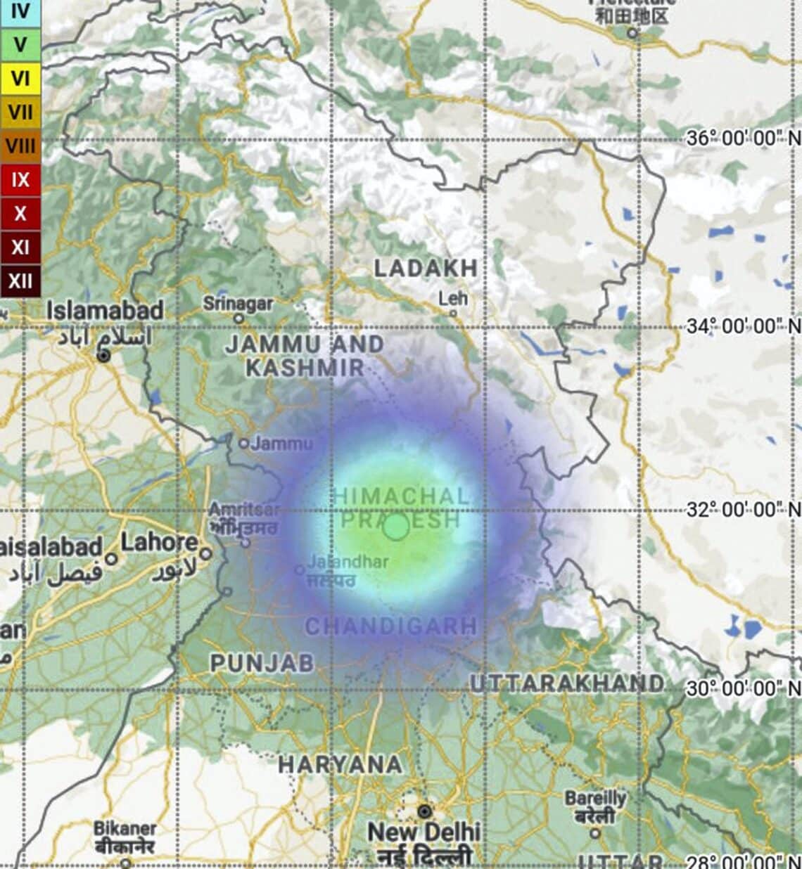 Earthquake of magnitude 4.1 hits Himachal Pradesh