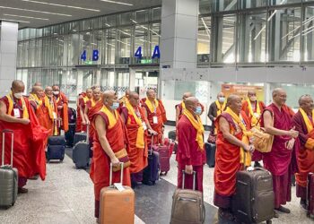 Footsteps of the Buddha: Monks from Bhutan on trip to India