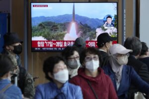 South Korea issues air raid alert after North fires missiles