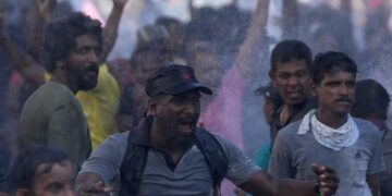 Sri Lanka police fire tear gas at election protest; 15 injured