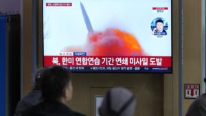 North Korea fires cruise missiles as allies stage drills