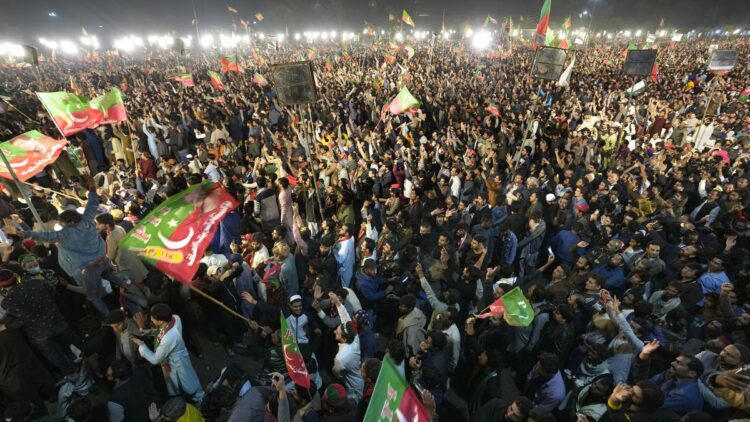 Pakistan’s former PM Imran Khan holds rally at Minar-i-Pakistan despite threats