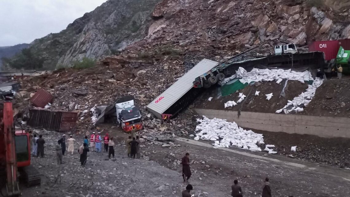 Landslide in Pakistan’s Khyber Pass buries trucks, dozens feared trapped