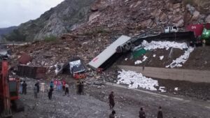 Landslide in Pakistan’s Khyber Pass buries trucks, dozens feared trapped