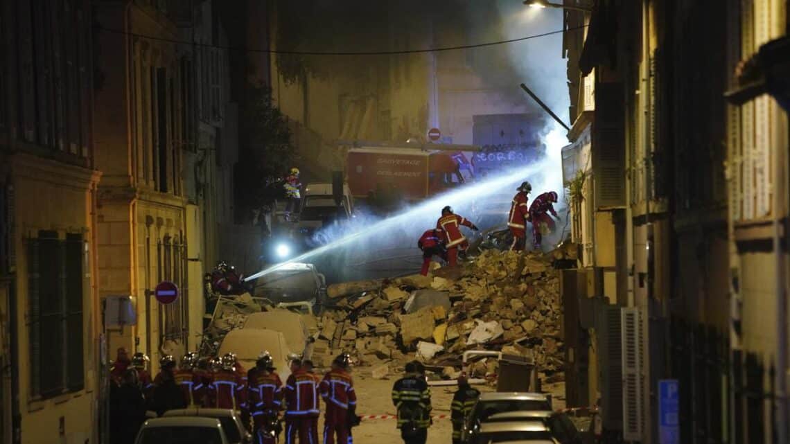 Marseille building collapses in France, fire stymies rescues