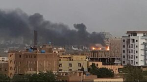 Sudan battles intensify on 3rd day; civilian deaths reach 97