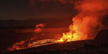 Kilauea, one of the world’s most active volcanoes, begins erupting after three-month pause