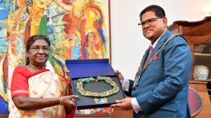 President Murmu conferred with Suriname’s highest civilian award