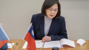 Taiwan president Tsai Ing-wen pledges to strengthen island’s defence capability with new technologies