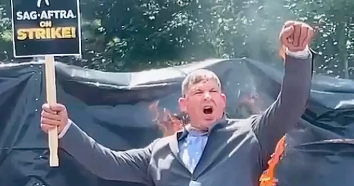 Harrison Ford's Stunt Double Set Himself On Fire At Actors Rally