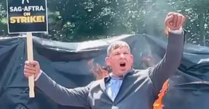 Harrison Ford’s Stunt Double Set Himself On Fire At Actors Rally