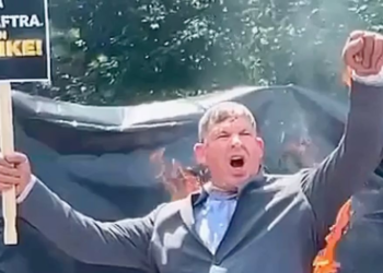 Harrison Ford's Stunt Double Set Himself On Fire At Actors Rally