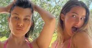 Kourtney Kardashian’s Baby Bump Stars In Pics With Addison Rae