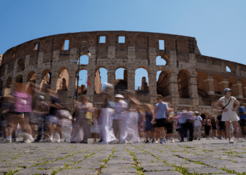 Swiss teen filmed defacing Rome’s ancient Colosseum weeks after British tourist caught engraving names on wall