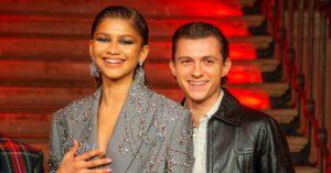Zendaya Visits Oakland School With Tom Holland