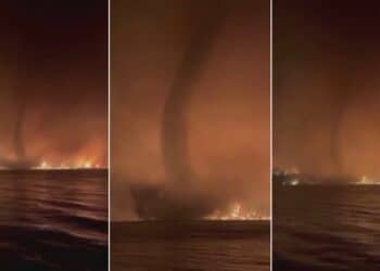 ‘Fire tornado’ in British Columbia captured on video during raging Canada wildfires