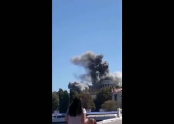 Watch: Reported Ukraine missile strikes Russian Naval HQ in Crimea amid counteroffensive