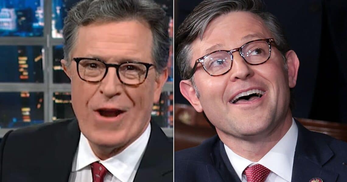 Stephen Colbert Gives Mike Johnson Biblical Smackdown