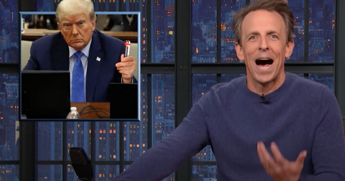Seth Meyers Can't Believe This Trump Trial Stunt Seth Meyers Can't Believe This Trump Trial Stunt