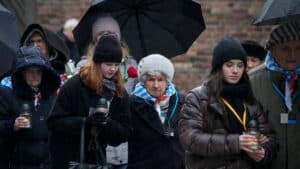 Holocaust survivors gathered to remember the 79th anniversary of the Holocaust Holocaust survivors gathered to remember the 79th anniversary of the Holocaust