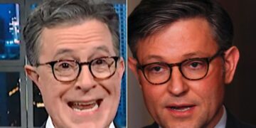 Stephen Colbert Spanks Mike Johnson With ‘Porn’ Crack For The Ages