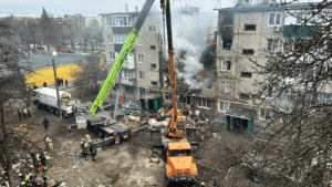 Mass Russian drone strike hits northeast Ukraine, disrupts TV signal