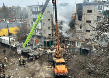 Mass Russian drone strike hits northeast Ukraine, disrupts TV signal