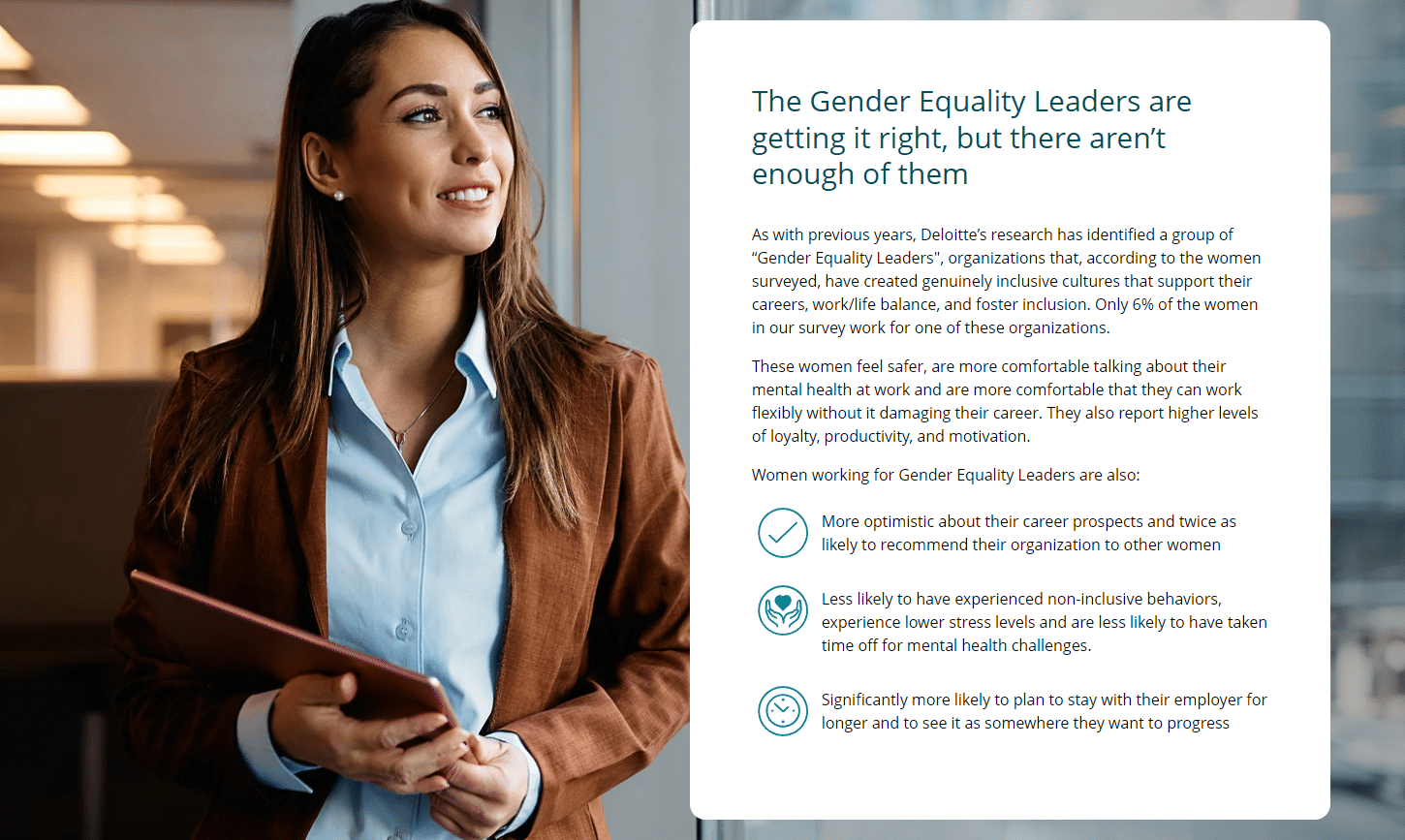 Women At Gender Equality Leading Firms Show 3x Higher Loyalty & Productivity: Deloitte Survey