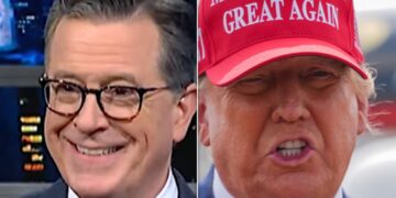Uh-Oh: Stephen Colbert Spots Courtroom Sketch Where Trump Was Caught In The Act