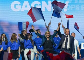 French right in commanding position as ‘fed up’ voters prepare to send Macron message in elections