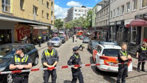 German police shoot ax-wielding man with 'incendiary device' threatening fans near Euro 2024 soccer match German police shoot ax-wielding man with ‘incendiary device’ threatening fans near Euro 2024 soccer match