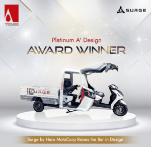Hero MotoCorp’s Mobility Solution ‘Surge S32’ Wins Platinum A’ Design Award